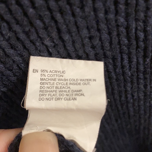 —Large Navy Harper Sweater with Elbow Pads - Picture 5 of 8